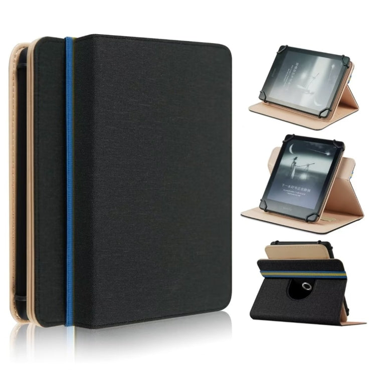 For 6 inch Rotating Universal Leather Tablet Case(Black) - 7 inch by PMC TechLife | Online Shopping South Africa | PMC TechLife | Buy Now Pay Later Mobicred