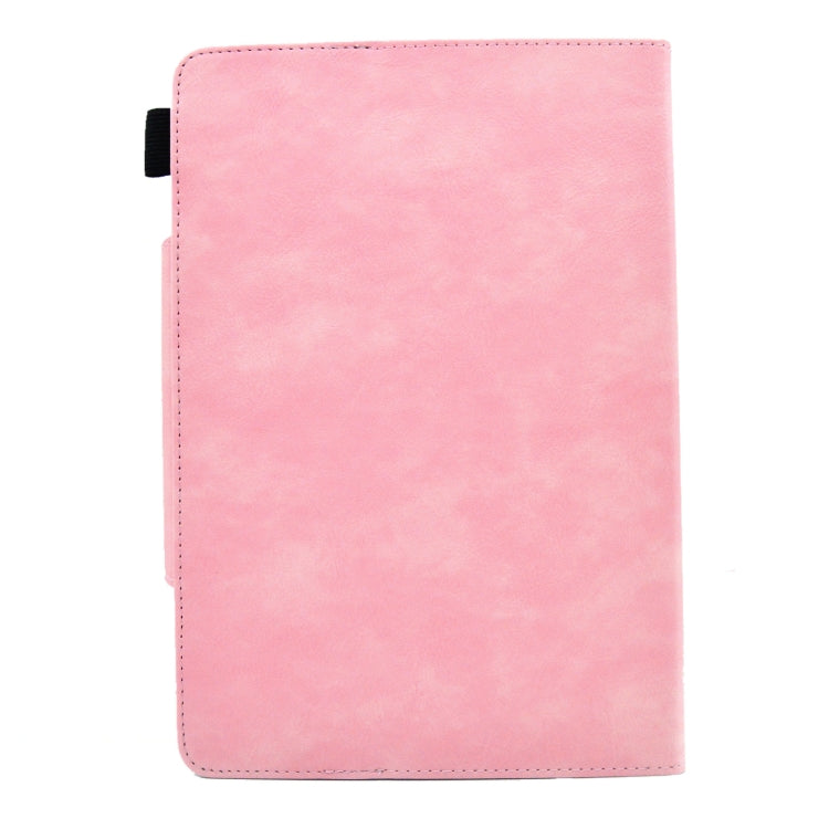 For 10 inch Suede Cross Texture Magnetic Clasp Leather Tablet Case(Pink) - 10 - 11 inch by PMC TechLife | Online Shopping South Africa | PMC TechLife | Buy Now Pay Later Mobicred