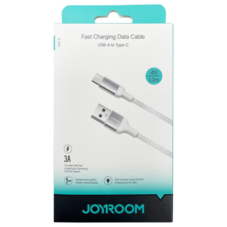 JOYROOM S-UC027A10 Extraordinary Series 3A USB-A to USB-C / Type-C Fast Charging Data Cable, Cable Length:1.2m(White) - free shipping - PMC TechLife - Order now!