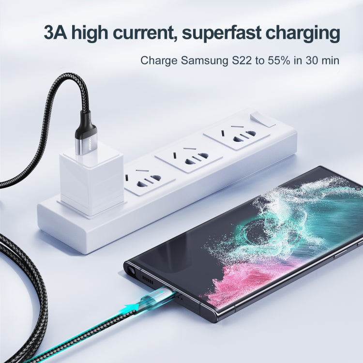 JOYROOM S-UC027A10 Extraordinary Series 3A USB-A to USB-C / Type-C Fast Charging Data Cable, Cable Length:1.2m(White) - free shipping - PMC TechLife - Order now!