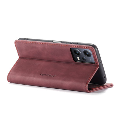 For Xiaomi Redmi Note 12 5G / Poco X5 CaseMe 013 Multifunctional Horizontal Flip Leather Phone Case(Wine Red) - Xiaomi Cases by CaseMe | Online Shopping South Africa | PMC Jewellery | Buy Now Pay Later Mobicred