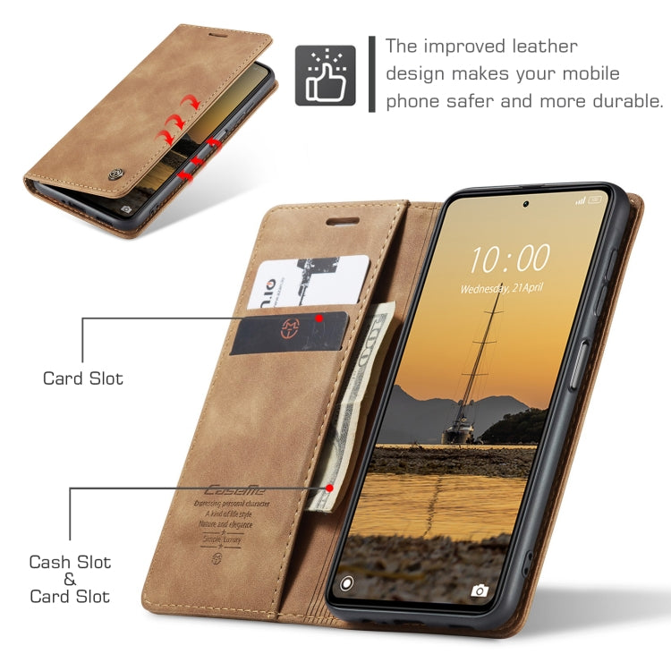 For Xiaomi Redmi Note 12 Pro+ 5G CaseMe 013 Multifunctional Horizontal Flip Leather Phone Case(Brown) - Xiaomi Cases by CaseMe | Online Shopping South Africa | PMC Jewellery | Buy Now Pay Later Mobicred