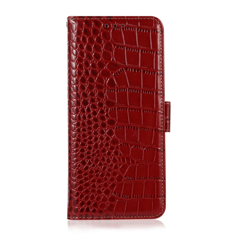For Sony Xperia 10 V Crocodile Top Layer Cowhide Leather Phone Case(Red) - Sony Cases by PMC TechLife | Online Shopping South Africa | PMC TechLife | Buy Now Pay Later Mobicred