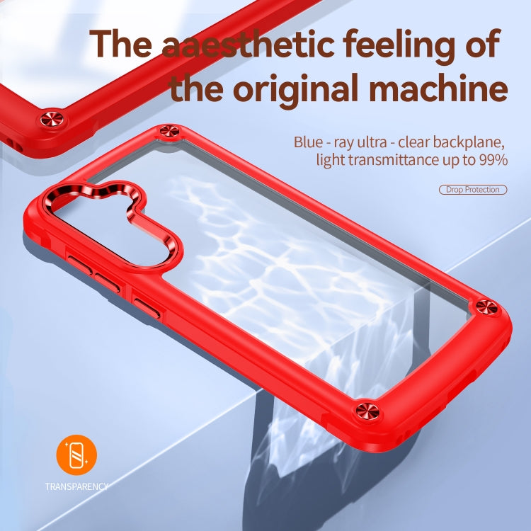 For Samsung Galaxy S24+ 5G TPU + PC Lens Protection Phone Case(Red) - Galaxy S24+ 5G Cases by PMC TechLife | Online Shopping South Africa | PMC TechLife
