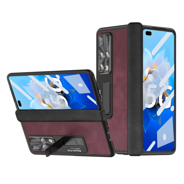 For Huawei Mate X2 5G Napa Texture All-inclusive Phone Case(Red) - Huawei Cases by PMC TechLife | Online Shopping South Africa | PMC TechLife | Buy Now Pay Later Mobicred