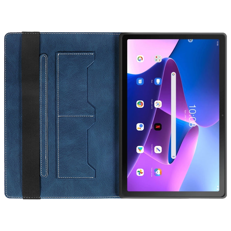 For Lenovo Tab M10 Plus 3rd Gen Splicing Series Tablet Leather Case(Royal Blue) - Lenovo by PMC TechLife | Online Shopping South Africa | PMC TechLife | Buy Now Pay Later Mobicred