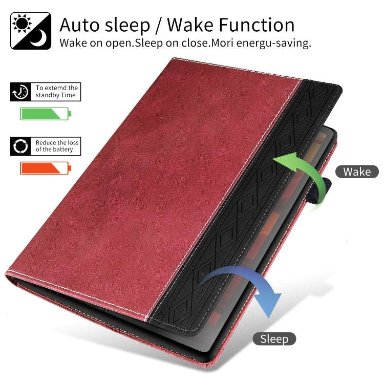 For Huawei MatePad SE Splicing Series Tablet Leather Case(Red) - Huawei by PMC TechLife | Online Shopping South Africa | PMC TechLife | Buy Now Pay Later Mobicred