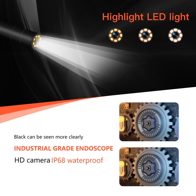 P130 14mm 4.3 inch Single Camera with Screen Endoscope, Length:10m - free shipping - PMC TechLife - Order now!