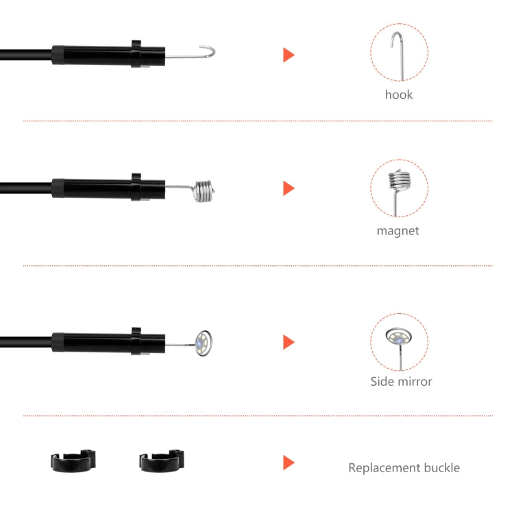 P130 8mm 4.3 inch Dual Camera with Screen Endoscope, Length:10m -  by PMC Jewellery | Online Shopping South Africa | PMC Jewellery | Buy Now Pay Later Mobicred