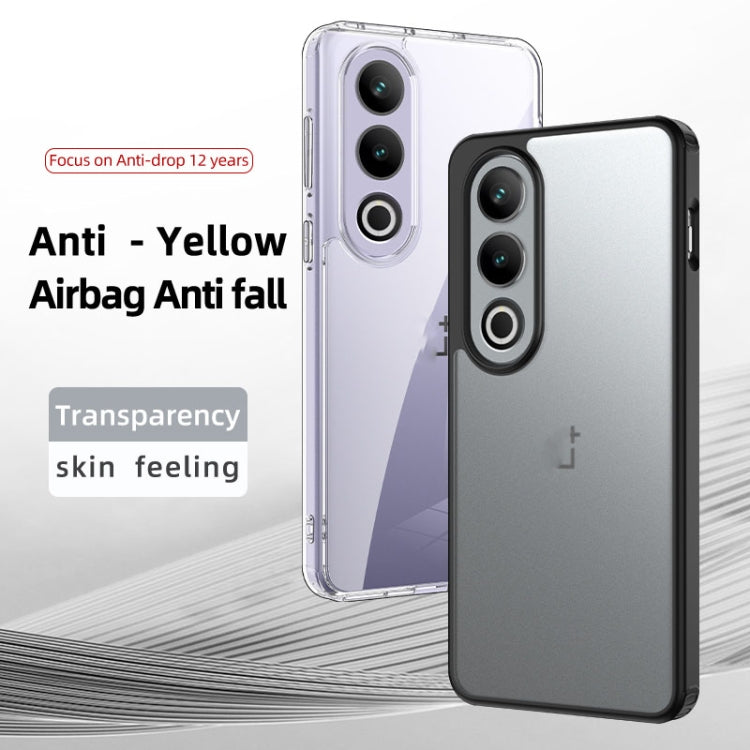 For OnePlus Ace 3V Armor Clear TPU Hard PC Phone Case(Matte Black) - OnePlus Cases by PMC TechLife | Online Shopping South Africa | PMC TechLife | Buy Now Pay Later Mobicred