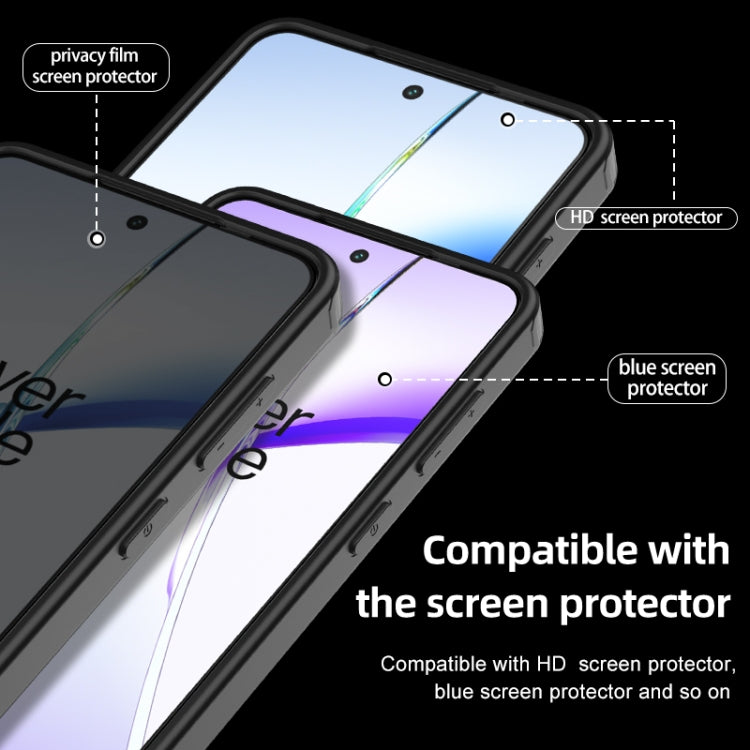 For OnePlus Ace 3V Armor Clear TPU Hard PC Phone Case(Matte Black) - OnePlus Cases by PMC TechLife | Online Shopping South Africa | PMC TechLife | Buy Now Pay Later Mobicred