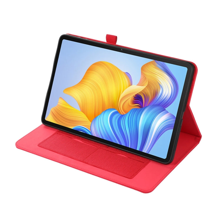 For Honor Pad 9 Pro / V8 Pro Fabric Leather Tablet Case(Red) - Honor by PMC TechLife | Online Shopping South Africa | PMC TechLife | Buy Now Pay Later Mobicred
