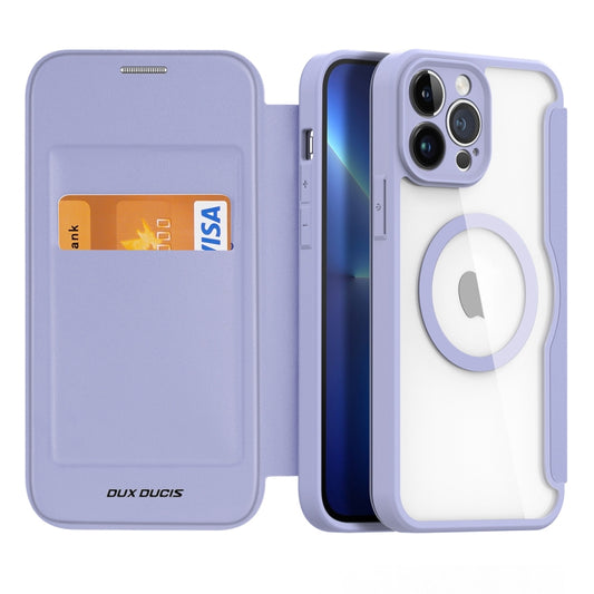 For iPhone 13 Pro Max DUX DUCIS Skin X Pro Series Magsafe PC + TPU Leather Phone Case(Purple) - iPhone 13 Pro Max Cases by DUX DUCIS | Online Shopping South Africa | PMC Jewellery | Buy Now Pay Later Mobicred