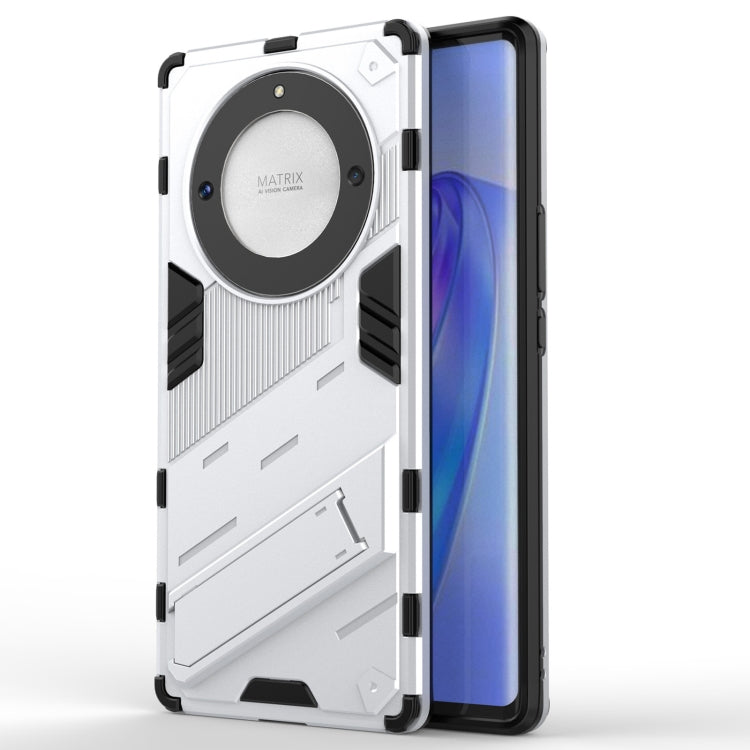 For Honor X9a/X40 5G/Magic5 Lite Punk Armor PC + TPU Phone Case with Holder(White) - Honor Cases by PMC TechLife | Online Shopping South Africa | PMC TechLife