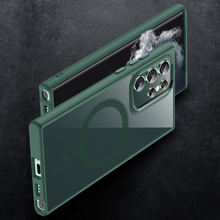 For Samsung Galaxy S23 Ultra 5G Acrylic PC MagSafe Magnetic Phone Case(Green) - Galaxy S23 Ultra 5G Cases by PMC Jewellery | Online Shopping South Africa | PMC Jewellery