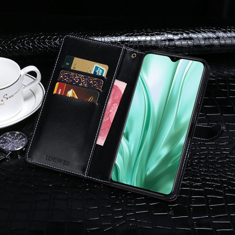 For Leagoo S11 idewei Crocodile Texture Horizontal Flip Leather Case with Holder & Card Slots & Wallet(Dark Blue) - free shipping - PMC Jewellery - Order now!