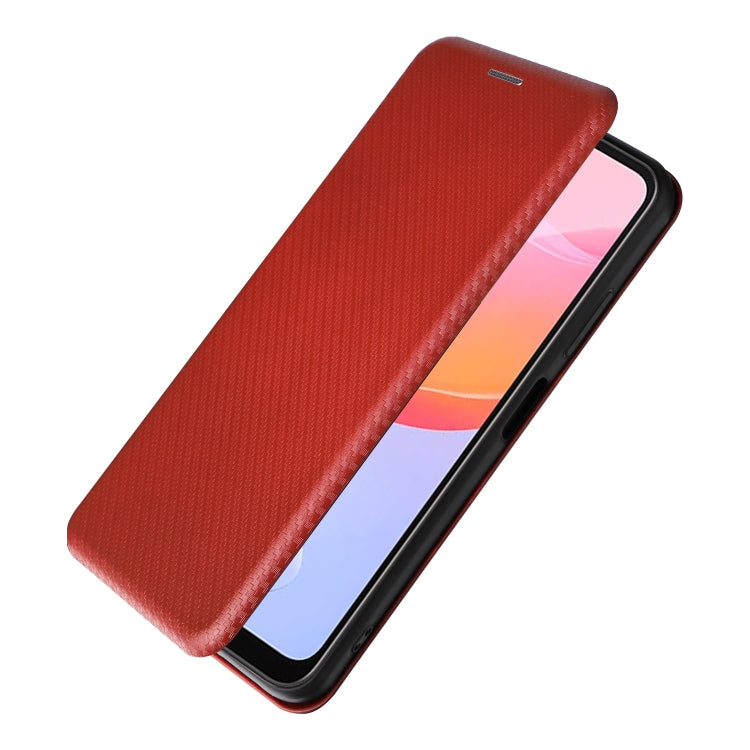 For Blackview A85 Carbon Fiber Texture Flip Leather Phone Case(Brown) - More Brand by PMC TechLife | Online Shopping South Africa | PMC TechLife | Buy Now Pay Later Mobicred