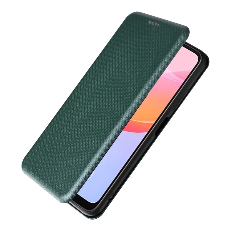 For Blackview A85 Carbon Fiber Texture Flip Leather Phone Case(Green) - More Brand by PMC Jewellery | Online Shopping South Africa | PMC Jewellery | Buy Now Pay Later Mobicred