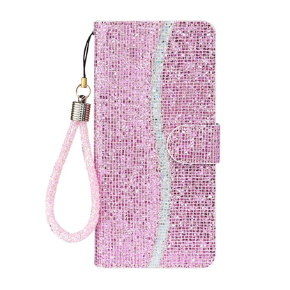 For Samsung Galaxy A24 4G Glitter Powder Filp Leather Phone Case(Pink) - Galaxy Phone Cases by PMC Jewellery | Online Shopping South Africa | PMC Jewellery