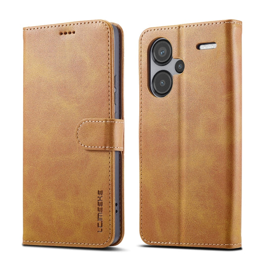 For Xiaomi Redmi Note 13 Pro+ LC.IMEEKE Calf Texture Leather Phone Case(Brown) - Note 13 Pro+ Cases by LC.IMEEKE | Online Shopping South Africa | PMC Jewellery | Buy Now Pay Later Mobicred