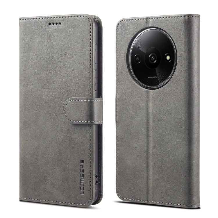 For Xiaomi Redmi A3 LC.IMEEKE Calf Texture Leather Phone Case(Grey) - free shipping - PMC TechLife - Order now!