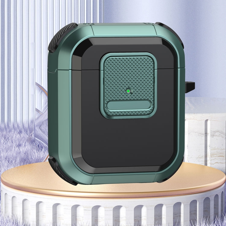 For AirPods 2 / 1 Wireless Earphones Protective Case(Dark Green) - For AirPods 1/2 by PMC Jewellery | Online Shopping South Africa | PMC Jewellery | Buy Now Pay Later Mobicred