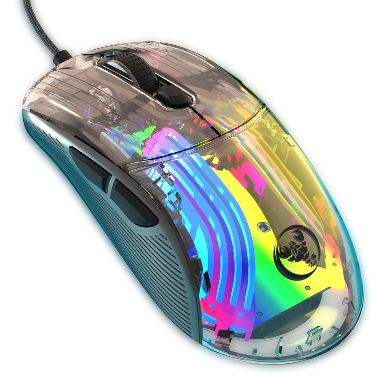 X400 7 Keys Transparent RGB Wired Gaming Mouse (Black) - Wired Mice by PMC Jewellery | Online Shopping South Africa | PMC Jewellery | Buy Now Pay Later Mobicred