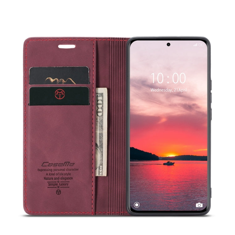 For Xiaomi 13 Pro CaseMe 013 Multifunctional Horizontal Flip Leather Phone Case(Wine Red) - Xiaomi Cases by CaseMe | Online Shopping South Africa | PMC Jewellery | Buy Now Pay Later Mobicred