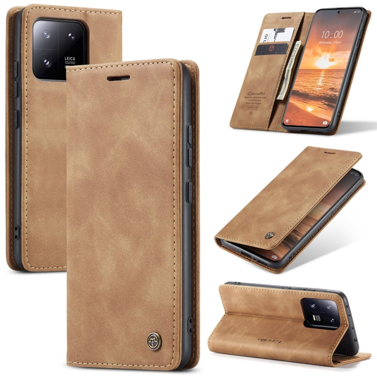 For Xiaomi 13 Pro CaseMe 013 Multifunctional Horizontal Flip Leather Phone Case(Brown) - Xiaomi Cases by CaseMe | Online Shopping South Africa | PMC Jewellery | Buy Now Pay Later Mobicred