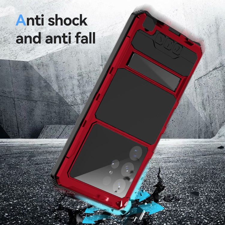 For Samsung Galaxy S22 Ultra 5G R-JUST RJ-56 3rd Gen Life Waterproof Dustproof Shockproof Phone Case(Red) - Galaxy S22 Ultra 5G Cases by R-JUST | Online Shopping South Africa | PMC Jewellery