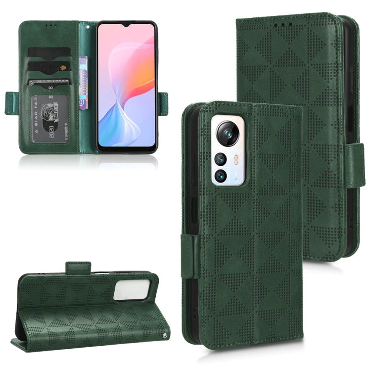 For Blackview A85 Symmetrical Triangle Leather Phone Case(Green) - More Brand by PMC Jewellery | Online Shopping South Africa | PMC Jewellery | Buy Now Pay Later Mobicred