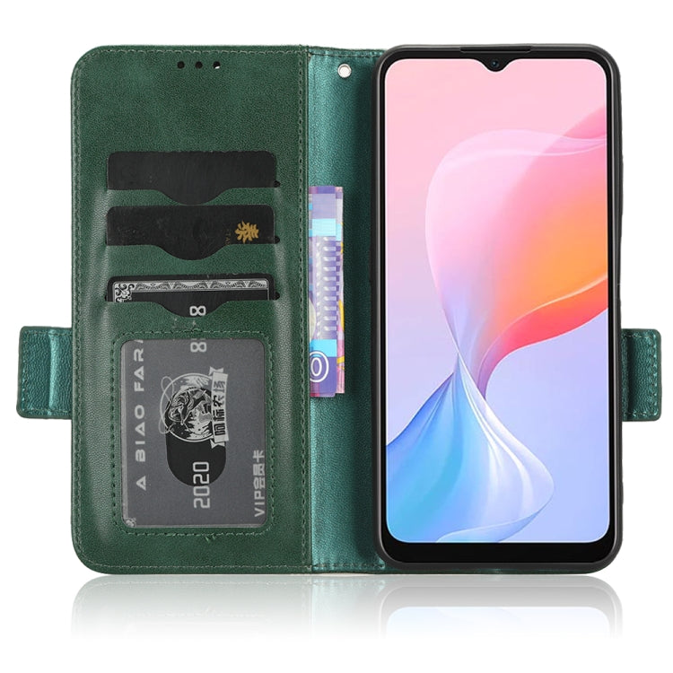 For Blackview A85 Symmetrical Triangle Leather Phone Case(Green) - More Brand by PMC Jewellery | Online Shopping South Africa | PMC Jewellery | Buy Now Pay Later Mobicred