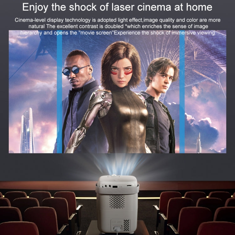 A007 Portable 1280 x 720 HD 113 ANSI Smart LED Projector, Plug:EU Plug(White) - Mini Projector by PMC TechLife | Online Shopping South Africa | PMC TechLife | Buy Now Pay Later Mobicred