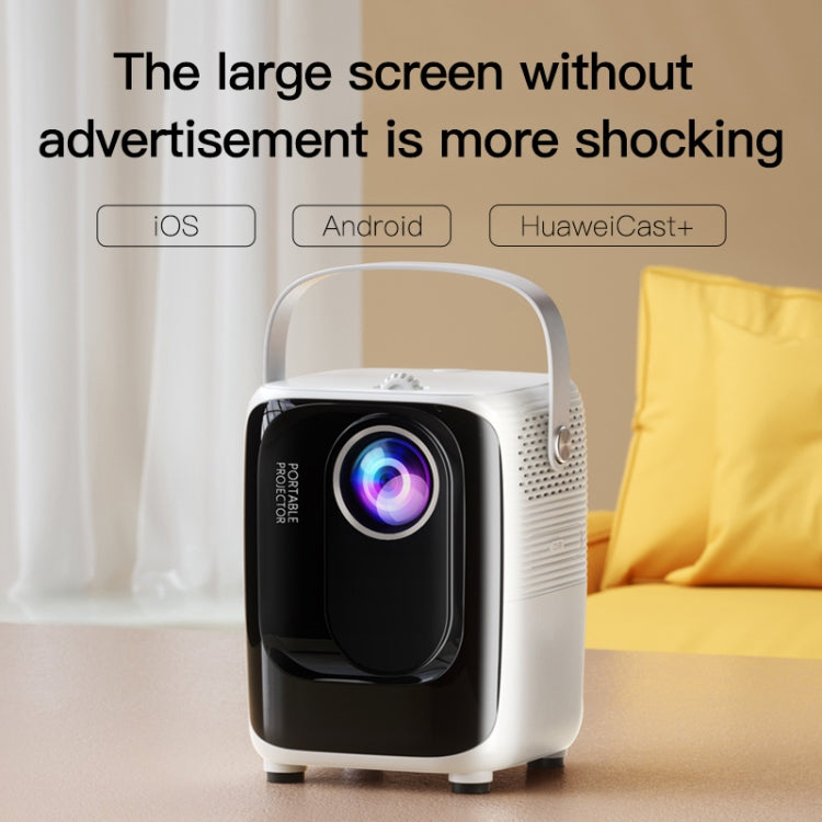 A007 Portable 1280 x 720 HD 113 ANSI Smart LED Projector, Plug:AU Plug(White) - Mini Projector by PMC TechLife | Online Shopping South Africa | PMC TechLife | Buy Now Pay Later Mobicred