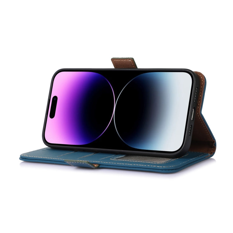 For Nokia XR21 Genuine Leather Magnetic RFID Leather Phone Case(Blue) - Nokia Cases by PMC TechLife | Online Shopping South Africa | PMC TechLife | Buy Now Pay Later Mobicred