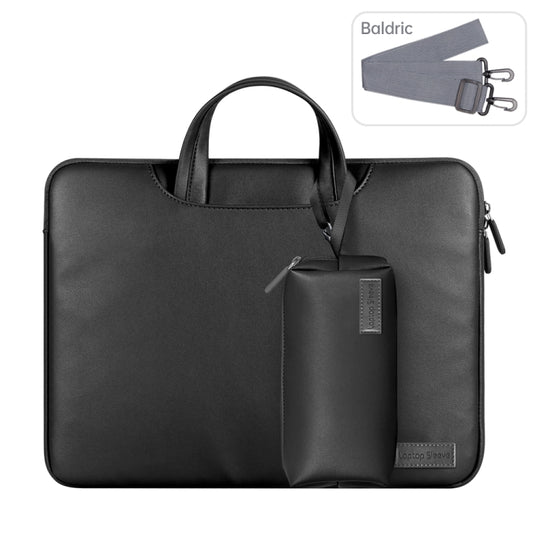 Waterproof PU Laptop Bag Inner Bag with Power Pack, Size:13 / 14 inch(Black) - Other by PMC Jewellery | Online Shopping South Africa | PMC Jewellery | Buy Now Pay Later Mobicred
