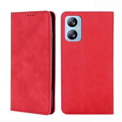 For Blackview A52 Skin Feel Magnetic Horizontal Flip Leather Phone Case(Red) - More Brand by PMC Jewellery | Online Shopping South Africa | PMC Jewellery | Buy Now Pay Later Mobicred