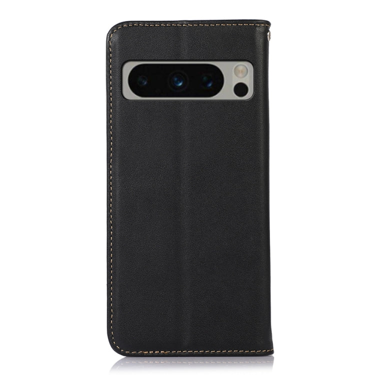 For Google Pixel 8 Pro KHAZNEH Nappa Top Layer Cowhide Leather Phone Case(Black) - Google Cases by PMC TechLife | Online Shopping South Africa | PMC TechLife | Buy Now Pay Later Mobicred