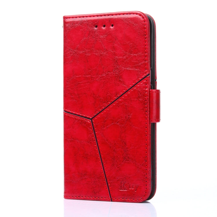 For Blackview A85 Geometric Stitching Flip Leather Phone Case(Red) - More Brand by PMC Jewellery | Online Shopping South Africa | PMC Jewellery | Buy Now Pay Later Mobicred