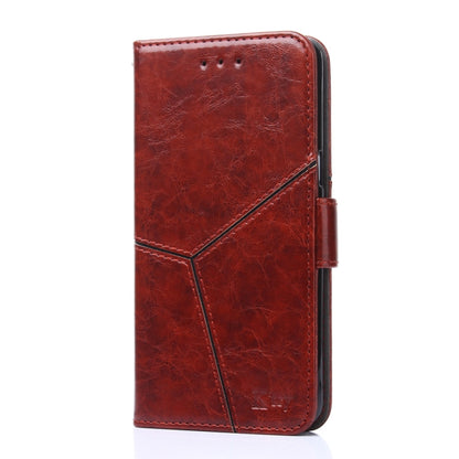 For Blackview A85 Geometric Stitching Flip Leather Phone Case(Dark Brown) - More Brand by PMC Jewellery | Online Shopping South Africa | PMC Jewellery | Buy Now Pay Later Mobicred