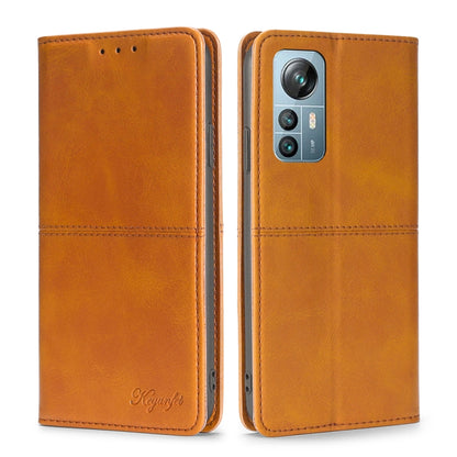 For Blackview A85 Cow Texture Magnetic Horizontal Flip Leather Phone Case(Light Brown) - More Brand by PMC Jewellery | Online Shopping South Africa | PMC Jewellery | Buy Now Pay Later Mobicred