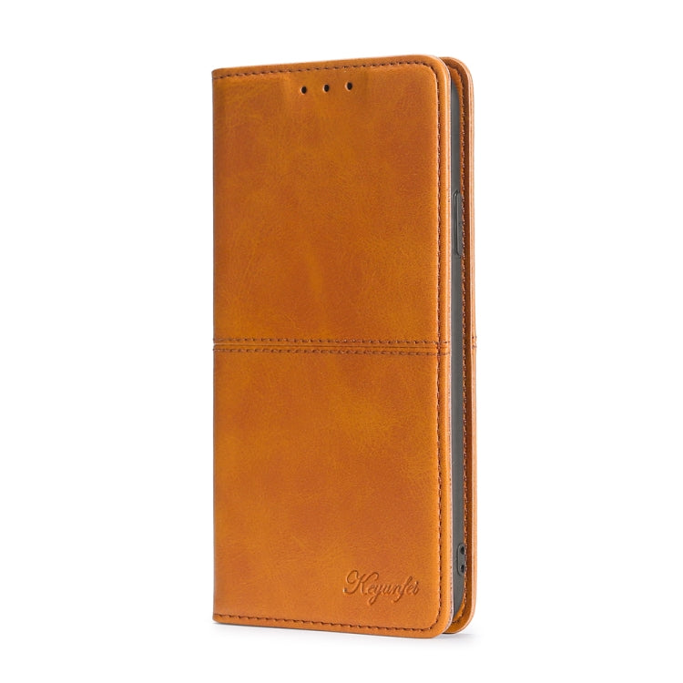 For Blackview A85 Cow Texture Magnetic Horizontal Flip Leather Phone Case(Light Brown) - More Brand by PMC Jewellery | Online Shopping South Africa | PMC Jewellery | Buy Now Pay Later Mobicred