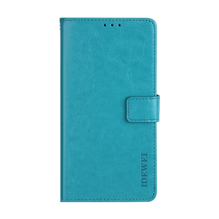 For Blackview A85 idewei Crazy Horse Texture Leather Phone Case with Holder(Sky Blue) - More Brand by idewei | Online Shopping South Africa | PMC TechLife | Buy Now Pay Later Mobicred