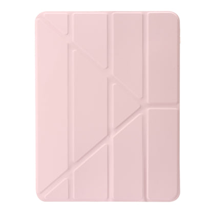 For iPad Pro 12.9 2022 / Air 13 2024 Clear Acrylic Deformation Leather Tablet Case(Pink) - iPad Pro 12.9 (2022/2021) Cases by PMC Jewellery | Online Shopping South Africa | PMC Jewellery | Buy Now Pay Later Mobicred