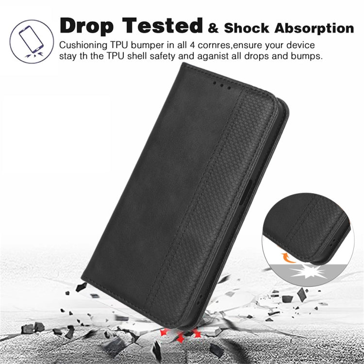 For Blackview A85 Magnetic Buckle Retro Texture Leather Phone Case(Blue) - More Brand by PMC TechLife | Online Shopping South Africa | PMC TechLife | Buy Now Pay Later Mobicred