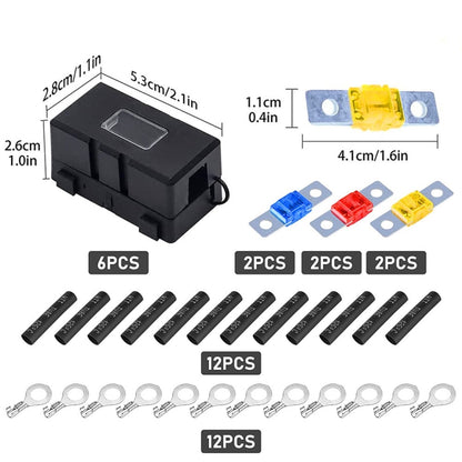 6 in 1 ANS Car Fuse Holder Fuse Box, Current:40A & 50A & 60A - Fuse by PMC Jewellery | Online Shopping South Africa | PMC Jewellery | Buy Now Pay Later Mobicred