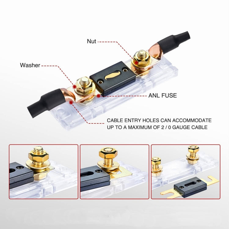 2 in 1 ANL Car Fuse Holder Electrical Protection Insulating Cover, Current:120A - Fuse by PMC TechLife | Online Shopping South Africa | PMC TechLife | Buy Now Pay Later Mobicred