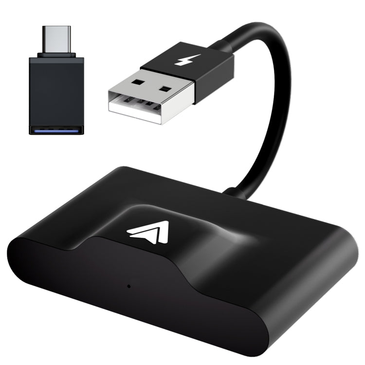 THT-020-3+ USB + USB-C / Type-C Wired to Wireless Carplay Adapter for Android Smartphone(Black) - free shipping - PMC TechLife - Order now!
