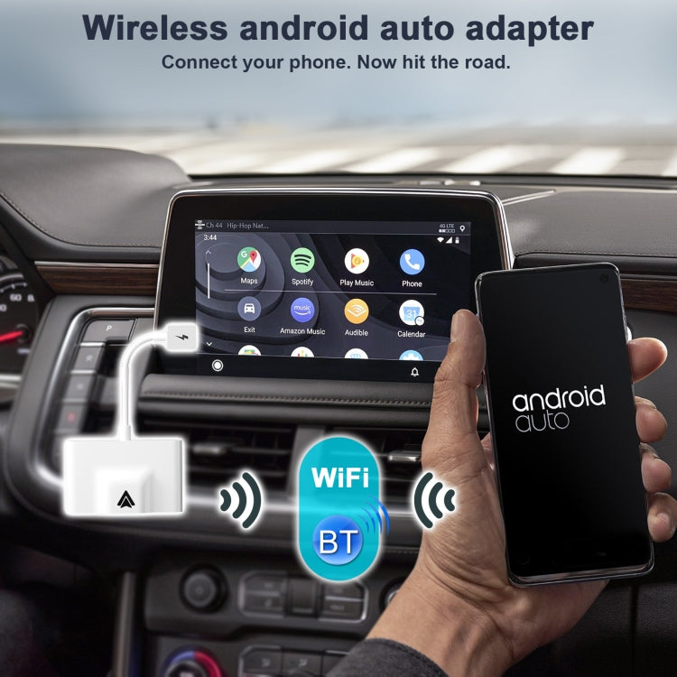 THT-020-3+ USB + USB-C / Type-C Wired to Wireless Carplay Adapter for Android Smartphone(White) - free shipping - PMC TechLife - Order now!