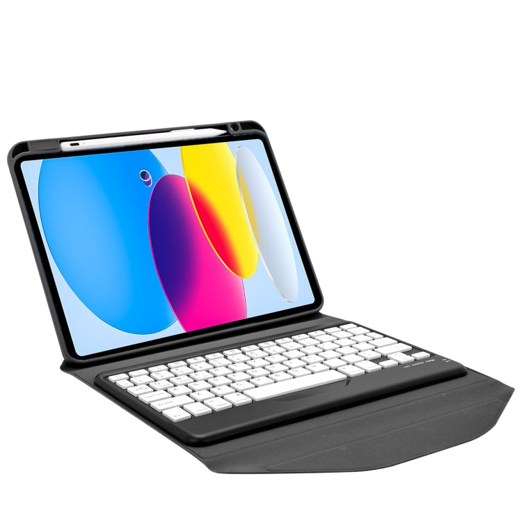 Z10B For iPad 10th Gen 10.9 2022 / 11 2025 Pen Slot Bluetooth Keyboard Leather Tablet Case(Black) - Universal by PMC TechLife | Online Shopping South Africa | PMC TechLife | Buy Now Pay Later Mobicred